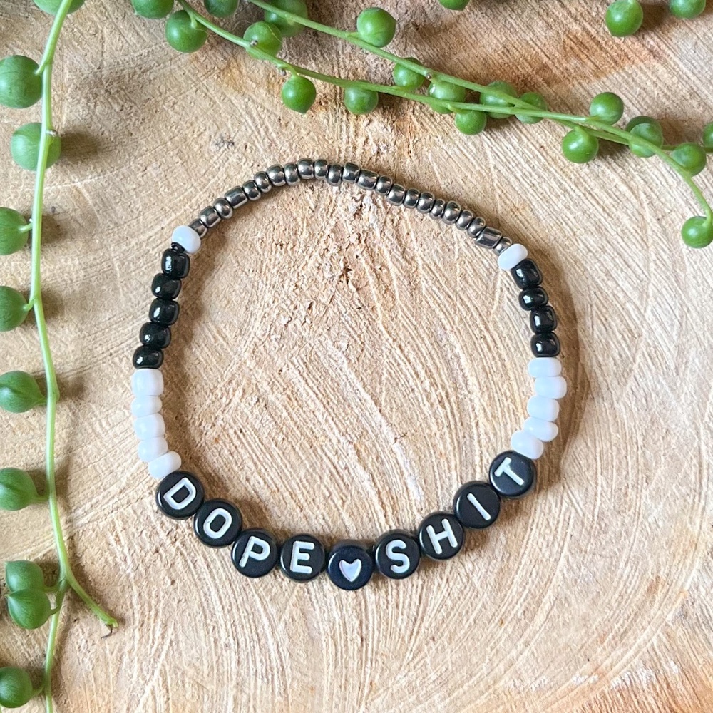 Dope Shit | Mac Miller Inspired Beaded Bracelet | Unisex | Elastic FIt